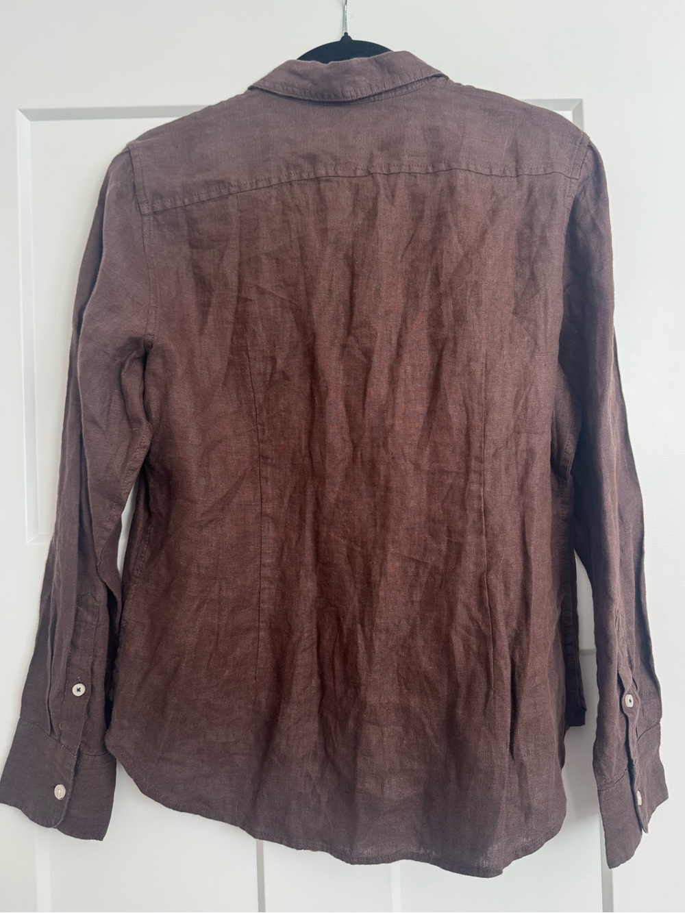 J.Crew Baird McNutt Irish Linen Button Down Shirt Womens in Brown - Picture 4 of 4